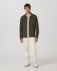 Beach Fleece Shirt Jacket Dark Oregano Heather Jacket | Vuori US
