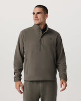 Aspen 1/2 Snap Men's Fleece Mock-Neck Pullover in Root | Vuori US