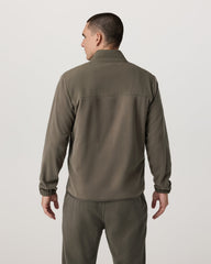 Aspen 1/2 Snap Men's Fleece Mock-Neck Pullover in Root | Vuori US
