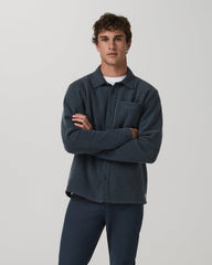 Beach Fleece Shirt Jacket Men's Ink Heather Jacket | Vuori Clothing