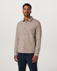Coronado Shirt Jacket Men's Pumice Heather Shirt Jacket | Vuori
