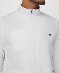 Venture Track Jacket Men's White Logo Graphic Jacket | Vuori Outlet