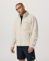 Alpine Fleece Full Zip Men's Bone Mock Neck Jacket | Vuori Discount