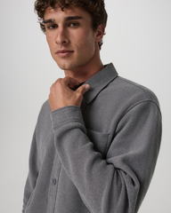 Beach Fleece Shirt Jacket Men's Pinecone Heather Jacket | Vuori Clothing