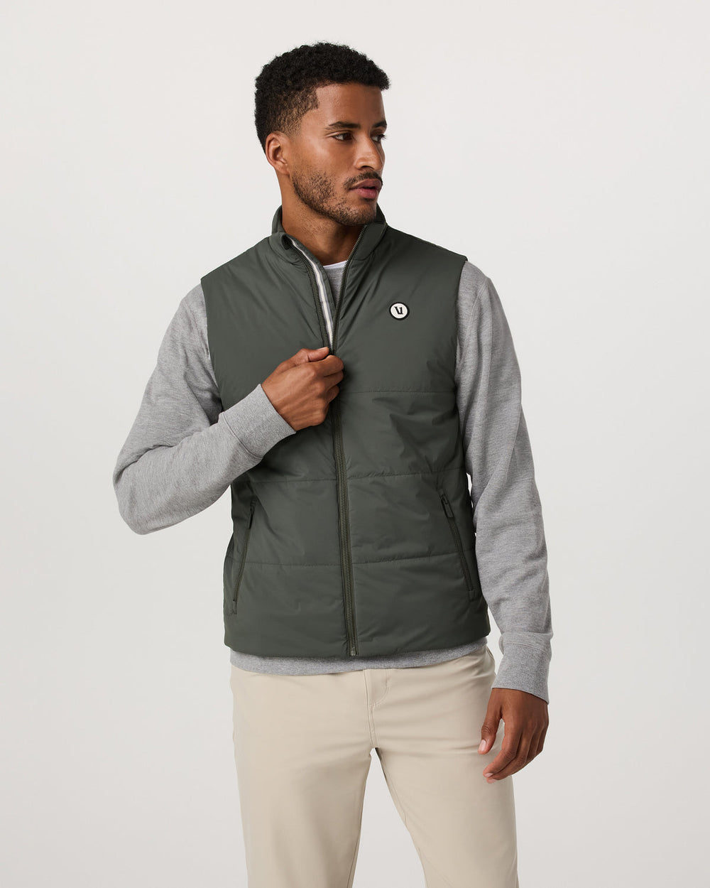 Echo Insulated Vest 2.0 Men's River Rock Vest | Vuori Clothing