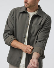 Beldon Shirt Jacket Knit Twill Oregano | Vuori US