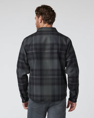 Coastside Shirt Jacket Men's Black Plaid Shirt | Vuori US