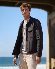 Lawson Tech Shirt Jacket Black | Vuori