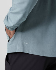 Venture Track Jacket Dusty Blue Linen Texture | Vuori For sale