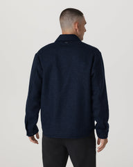 Ridge Natural Shirt Jacket Men's Navy Button-Up Jacket | Vuori US