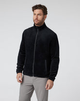 Fairfield Full Zip Jacket Men's Black Fleece Jacket | Vuori Clothing