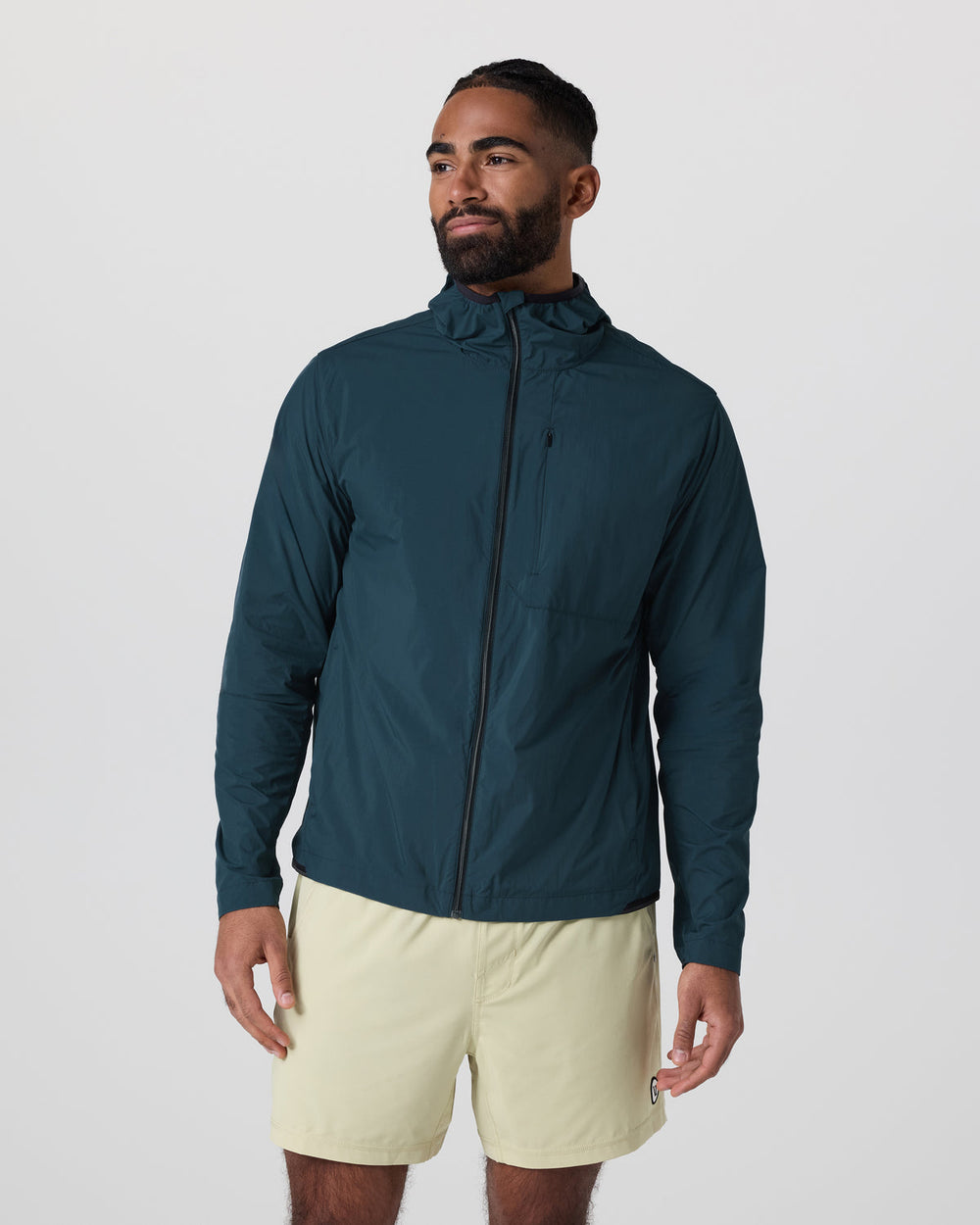 Ronan Packable Jacket Deep Sea French Terry Shirt | Vuori For sale