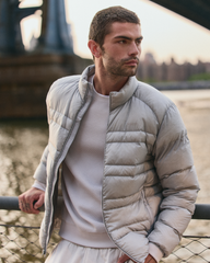 Coordinate Down Jacket Men's Sea Fog Ultra-Light Jacket | Vuori US