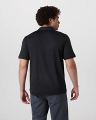 Short Sleeve Ponto Performance Polo Black Heather | Vuori