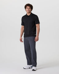Short Sleeve Ponto Performance Polo Black Heather | Vuori
