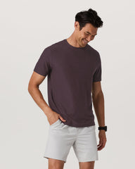 Strato Tech Tee Men's Raisin Heather Performance Shirt | Vuori Online