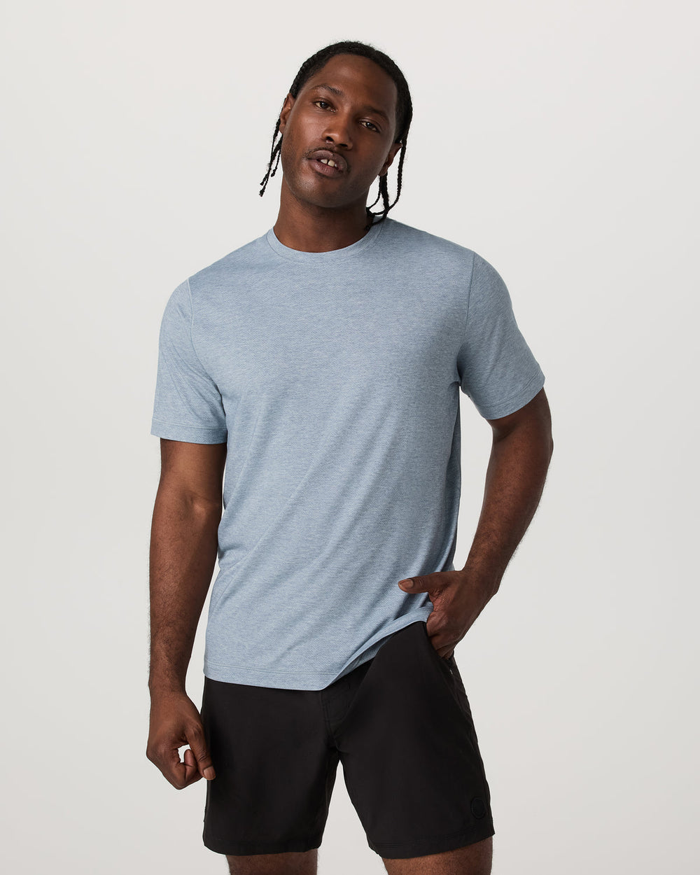 Short Sleeve Everyday Tee Men's Sea Glass Heather Tee | Vuori On sale