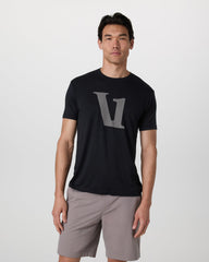 V1 Logo Tee Men's Black Graphic Tee | Vuori Sale