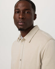Long Sleeve Knit Oxford Button Down Men's Trench Shirt | Vuori Online