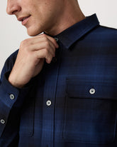 Long Sleeve Flannel Button Down Men's Blue Coast Shirt | Vuori Outlet