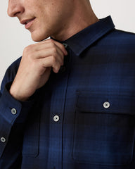 Long Sleeve Flannel Button Down Men's Blue Coast Shirt | Vuori Outlet