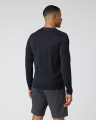 Long Sleeve Current Tech Tee Black T-Shirt | Vuori Online