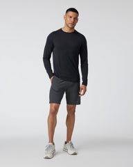 Long Sleeve Current Tech Tee Black T-Shirt | Vuori Online