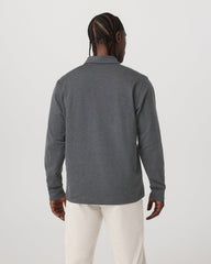 Men's Long Sleeve Coronado Rugby Charcoal Heather | Vuori Clothing