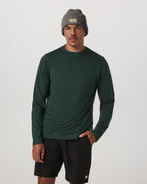 Long Sleeve Ponto Performance Tee Evergreen Heather | Vuori For sale