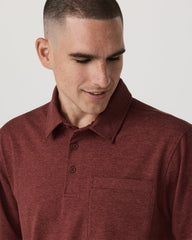 Men's Long Sleeve Coronado Rugby Spiced Apple Heather | Vuori Online
