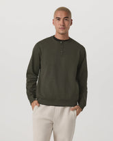 Long Sleeve Coronado Henley - Relaxed Oregano Heather | Vuori US