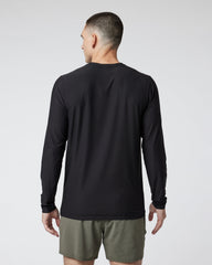 Long Sleeve Strato Graphic Tee Black Workout Tee | Vuori