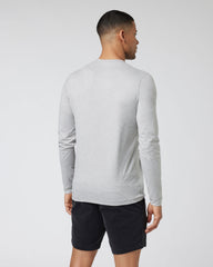 Long-Sleeve Ease Performance Henley Light Heather Grey | Vuori Sale