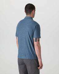 Strato Tech Polo Men's Pool Blue Heather Polo | Vuori Discount