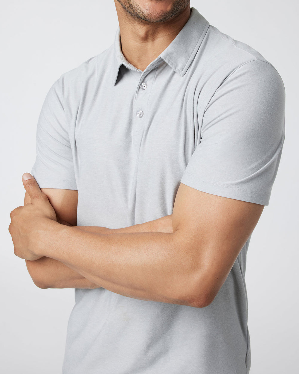 Strato Tech Polo Platinum Heather | Vuori Online