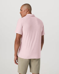 Strato Tech Polo Men's Faded Rose Heather Polo Shirt | Vuori Clothing