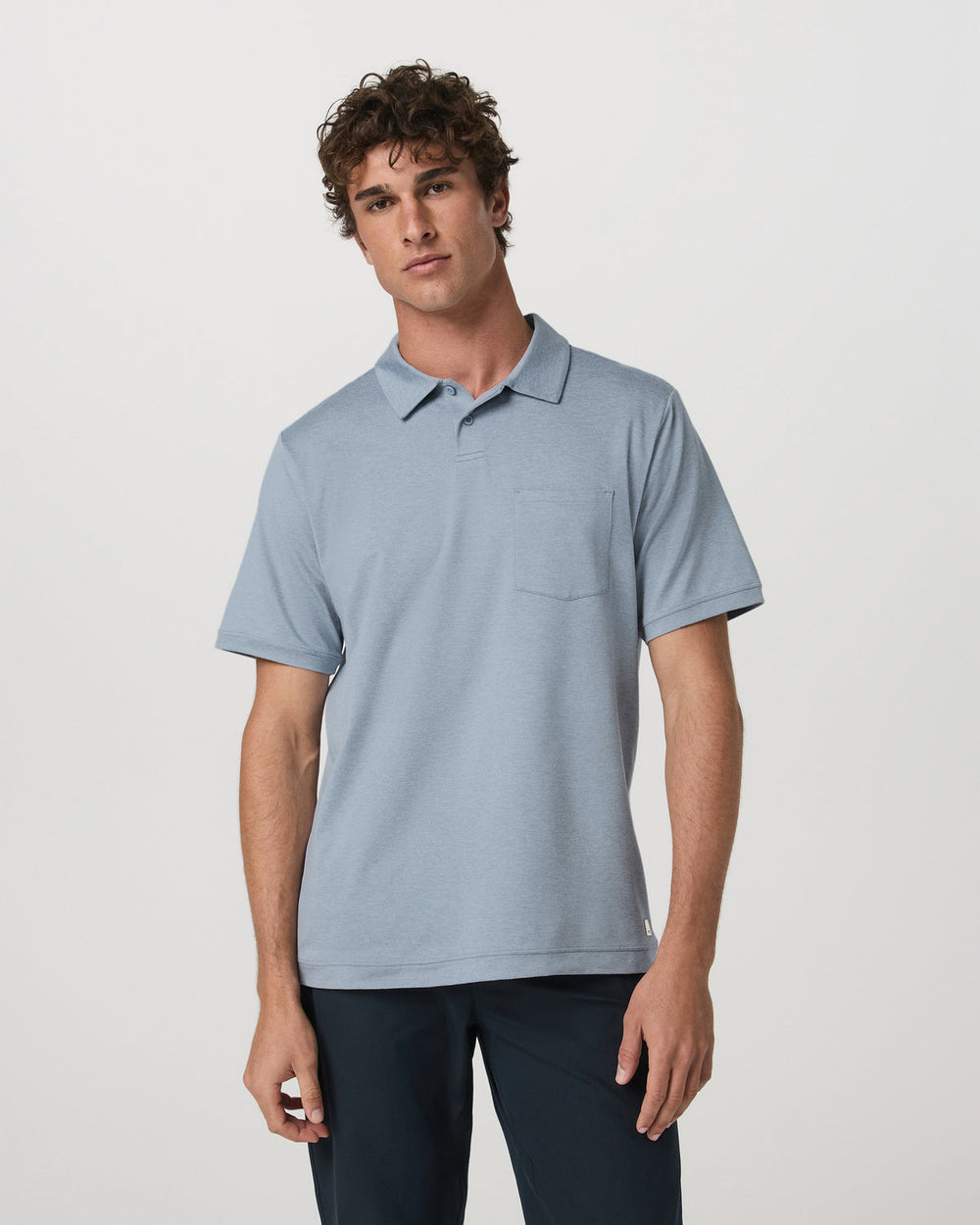 Short Sleeve Ponto Performance Polo Blue Dusk Heather | Vuori On sale