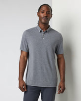 Knit Twill Polo Men's Heather Grey Golf Polo | Vuori