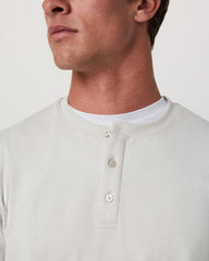 Men's Long Sleeve Coronado Henley - Relaxed Salt Heather | Vuori Sale