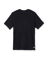 Short-Sleeve Tuvalu Henley Men's Black Henley Shirt | Vuori On sale