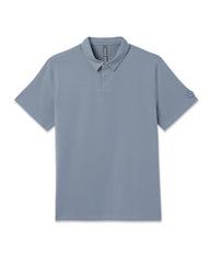 Short Sleeve Feather Polo Dusty Blue | Vuori US