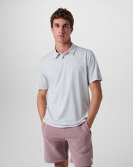 Short Sleeve Feather Polo Frost Grey | Vuori Clothing