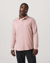 Long Sleeve Knit Oxford Button Down - Classic Fit Mauve | Vuori