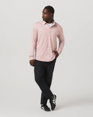 Long Sleeve Knit Oxford Button Down - Classic Fit Mauve | Vuori