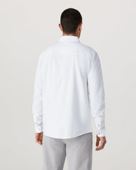Long Sleeve Knit Oxford Button Down Men's White Shirt | Vuori For sale