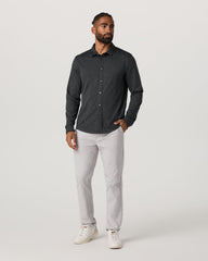 Men's Long Sleeve Ponto Button Down Charcoal Heather | Vuori US