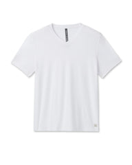 Strato Tech V-Neck Men's White Workout Shirt | Vuori Outlet