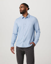 Men's Long Sleeve Knit Oxford Button Down Blue Dusk | Vuori Sale