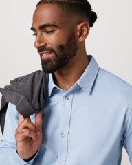 Men's Long Sleeve Knit Oxford Button Down Blue Dusk | Vuori Sale