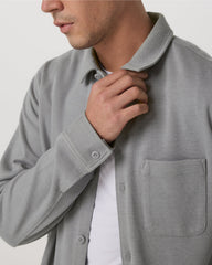 Jeffreys Overshirt Men's Grey Button-Up Shirt | Vuori